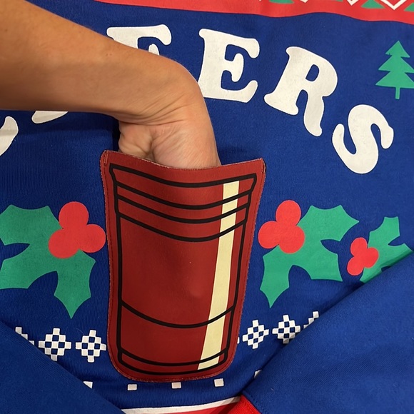 AWAKE CHEERS ugly Christmas sweatshirt. Like new condition. Women’s M / Men’s XS - Picture 3 of 8